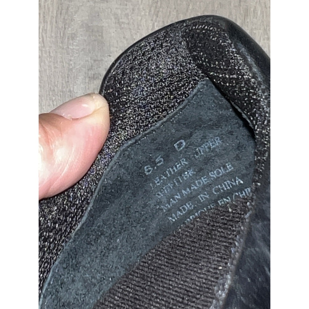 Aravon New Balance Shoes Womens 8.5 D Farah Mary Jane Black Leather Hook & Loop - Picture 8 of 8